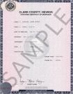 Certified Abstract of Marriage Certificate Clark County